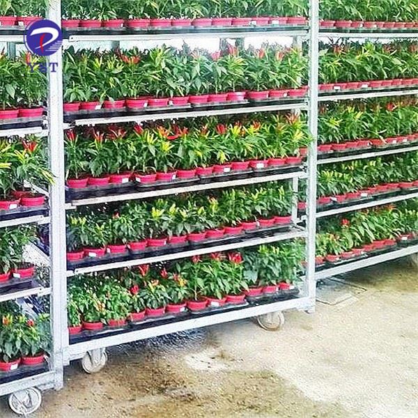 Adjustable Nursery Rolling Rack Garden Cart