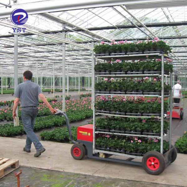 Adjustable Nursery Rolling Rack Garden Cart